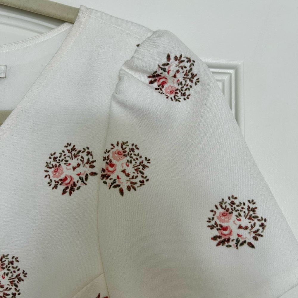 Club Monaco White Flutter Sleeve Sheath Dress - Picture 3 of 4